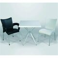 Compamia Juliette Chair with Alu Legs - White- set of 2 ISP045-WHI